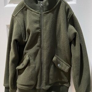 Olive Green Fleece Jacket